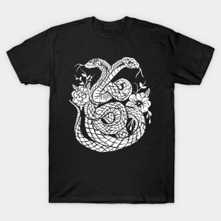 Two Headed Snake, Serpent, Gothic, Witchy, Punk T-Shirt